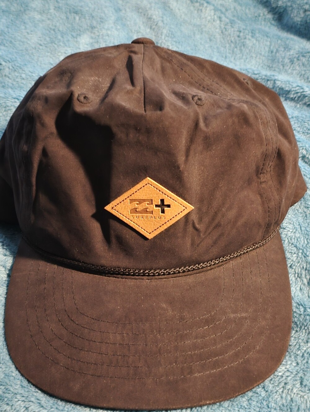 Billabong Black Casual Cap with Leather Patch